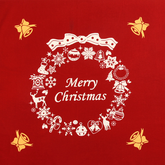 퀼트의 명가 엔조이퀼트,[크리스마스원단] 크리스마스리스 프린트원단 커트지 110cm x 50cm -레드