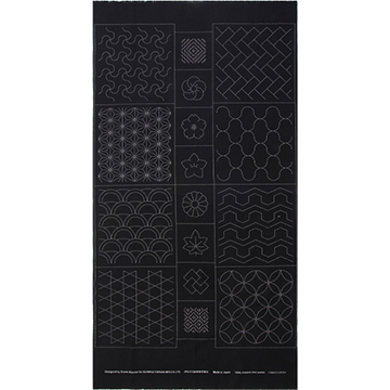 [올림푸스] 사시코 자수 퀼팅 도안 커트지 A 110cm x 60cm - 블랙 (개)