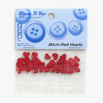 [제시제임스] 장식단추 드레스잇업 - 6399(MICOR RED HEARTS) (개)