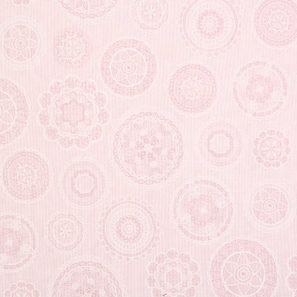 퀼트의시작은? 엔조이퀼트와 함께,[코스모] 레이스 쉴드 03 셔팅 프린트원단 - 핑크
