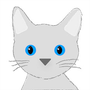 [하마나카] 인형부자재 고양이 눈(블루) 2개 세트 - 12mm (set)