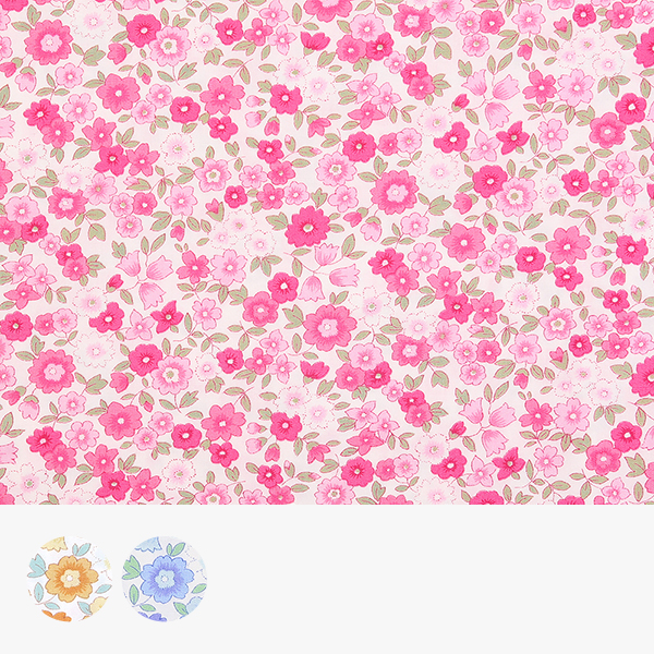 퀼트의시작은? 엔조이퀼트와 함께,[세븐베리] 일본 수입원단 꽃무늬 퀼트천 플라워 면원단 - 6112-D2