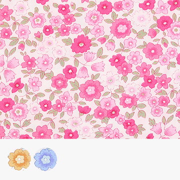 [세븐베리] 일본 수입원단 꽃무늬 퀼트천 플라워 면원단 - 6112-D2 (1/2Yd)
