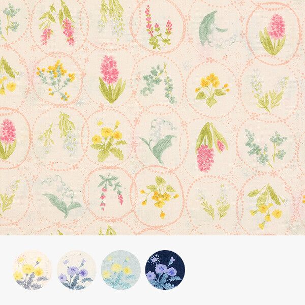 퀼트의시작은? 엔조이퀼트와 함께,[세븐베리] 일본 수입원단 꽃무늬 퀼트천 플라워 면원단 - 850393-D1