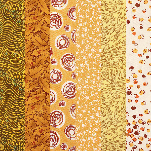 퀼트의시작은? 엔조이퀼트와 함께,[원단패키지] 스토프 덴마크 수입 꽃무늬 퀼트천 도트 프린트 면원단9 6종 - 45cmx26cm