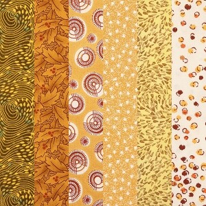 [원단패키지] 스토프 덴마크 수입 꽃무늬 퀼트천 도트 프린트 면원단9 6종 - 45cmx26cm (set)