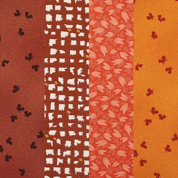 퀼트의시작은? 엔조이퀼트와 함께,[원단패키지] 스토프 덴마크 수입 꽃무늬 퀼트천 도트 프린트 면원단13 4종 - 45cmx26cm