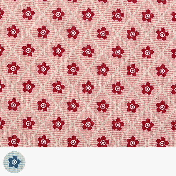 퀼트의시작은? 엔조이퀼트와 함께,[국산린넨] 대폭 린넨천 꽃무늬 퀼트 프린트원단 - 모노플라워