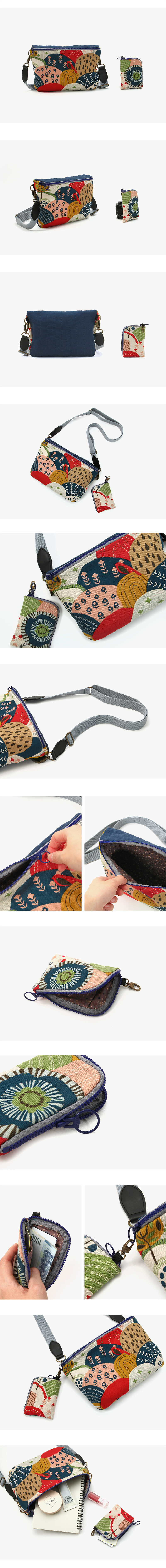 바이핸즈 퀼트패키지 붐붐백 반지갑 세트 사이즈 및 구성품 안내