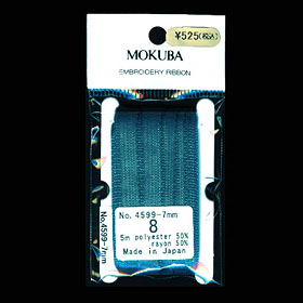 [모쿠바] 리본자수실-폴리_레이온 7mm-008