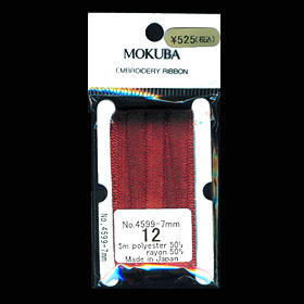 [모쿠바] 리본자수실-폴리_레이온 7mm-012