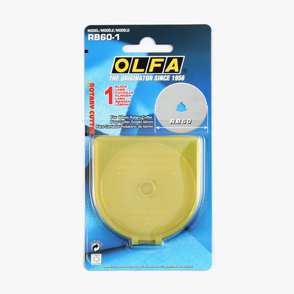 퀼트의시작은? 엔조이퀼트와 함께,[OLFA] 올파 로터리 커터 60mm 리필 RB60-1