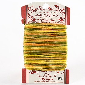 [올림푸스]25번 자수실 멀티컬러믹스 M8
