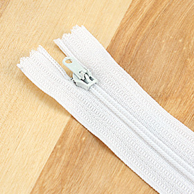 [퀼트부자재] 방석, 쿠션용 기본 지퍼 40Cm-화이트 (개)