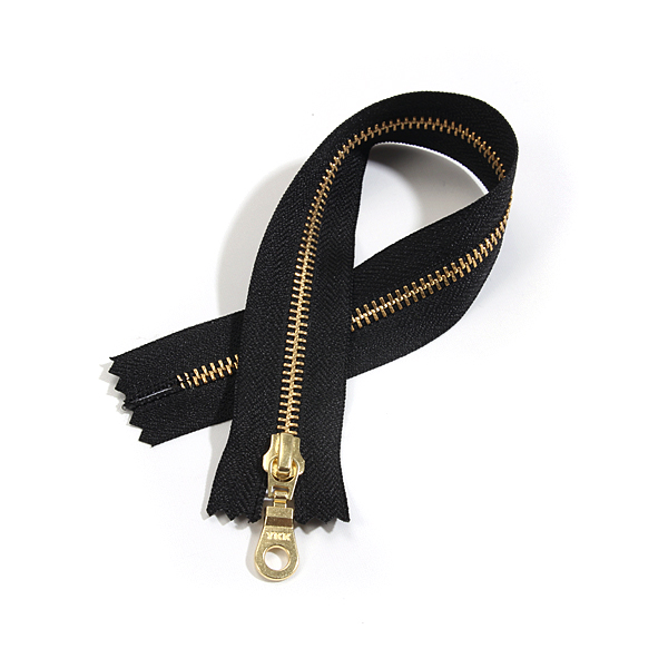[YKK] 금색 메탈지퍼 5호(30cm)-블랙