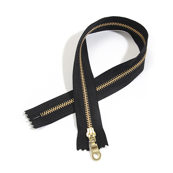 퀼트의시작은? 엔조이퀼트와 함께,[YKK] 금색 메탈지퍼 5호(45cm)-블랙