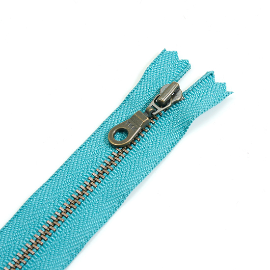 [YKK] 청동지퍼 둥근고리 3호(10cm)-오션블루