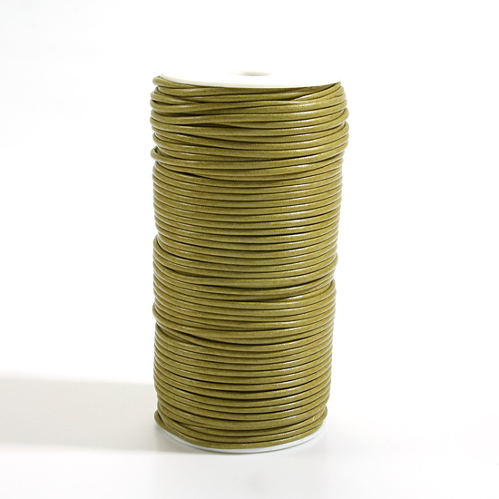 [퀼트부자재] 오시도리면가죽끈 3mm - 카키(100yd) 3.0-06