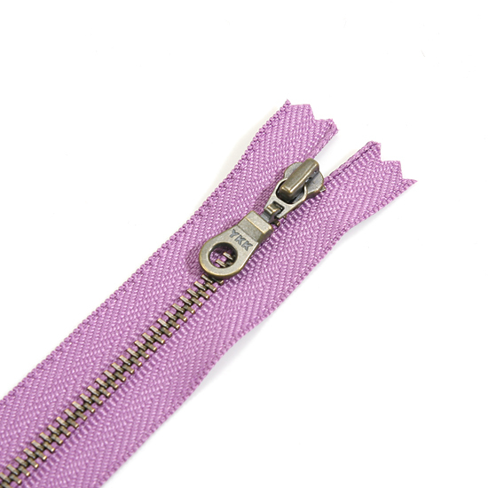 [YKK] 청동지퍼 둥근고리 3호(30cm)-라이트퍼플