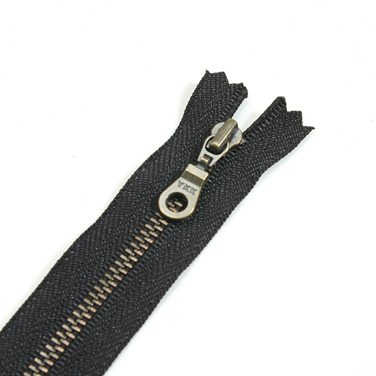 [YKK] 청동지퍼 둥근고리 3호(30cm)-블랙