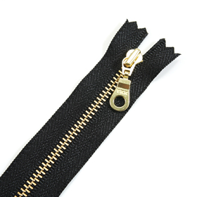 [YKK] 금색 메탈지퍼 3호(10cm)-블랙 (개)