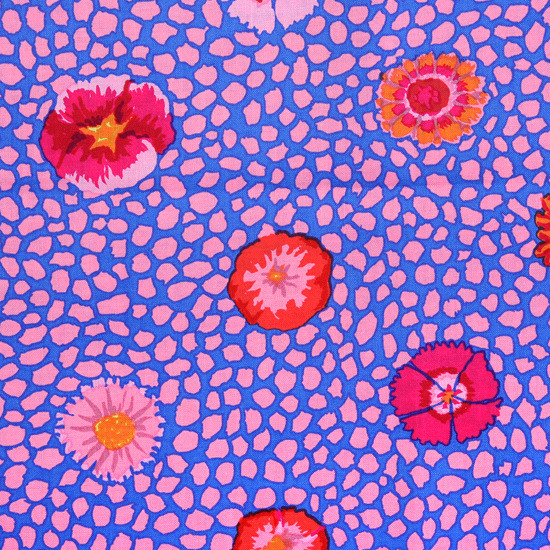 [프리스피릿(로완)] 기니플라워 프린트원단-핑크