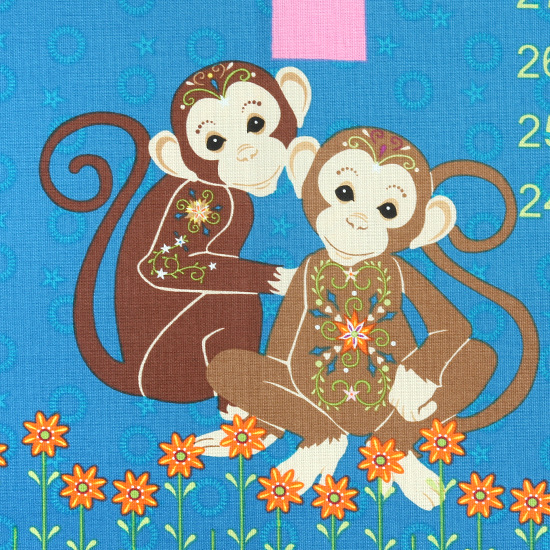 [패브리퀼트] 미스틱포레스트 성장차트 옥스포드커트지 110x30cm-블루