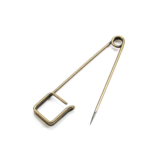 [퀼트부자재]장식용 청동 버니시 사각옷핀(7cm)