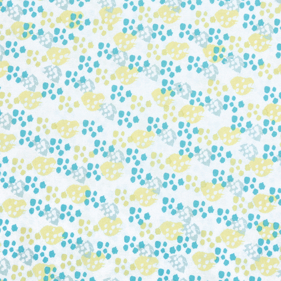 [로완] 와일드플라워 시딩 프린트원단-블루