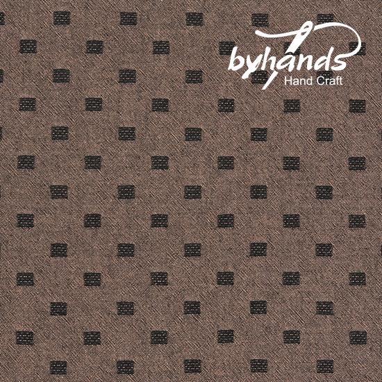 [바이핸즈] 사각도트2 선염체크원단-핑크