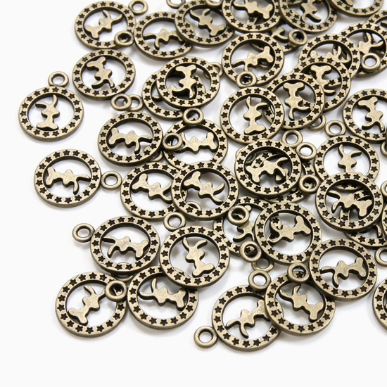 [기본부자재] 청동 지퍼장식(지퍼텍) 스타래빗 (50개)