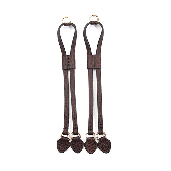 [가방부자재] 명품 가죽 조리개끈-브라운 (엠보)