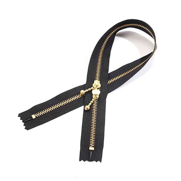 퀼트의시작은? 엔조이퀼트와 함께,[YKK] 금색 메탈 양면지퍼 5호(50cm)-검정