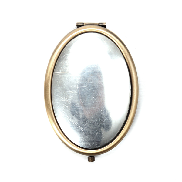 퀼트의시작은? 엔조이퀼트와 함께,[퀼트자수반제품] 소품제작용 반제품 타원 컴팩트형 거울(9x6.5cm)