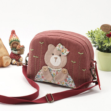[엔조이퀼트] 베이비패키지가방 예쁜곰이 크로스백 (개)