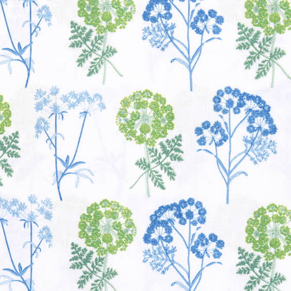 [유럽수입] 첼시 피직 가든 카우슬립 프린트원단 - 화이트