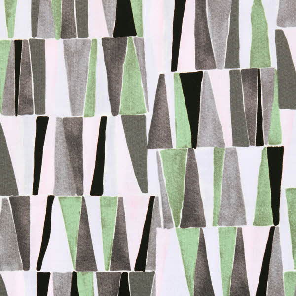 [유럽디자인] 지오메트릭스 트라이앵글 프린트원단 - 그레이