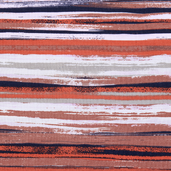 [유럽수입] 페더즈&스트라이프 스트라이프 프린트원단 - 레드브라운