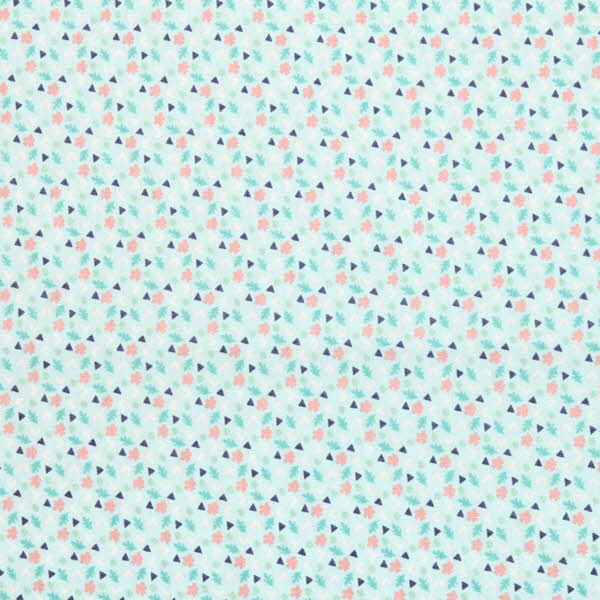 [유럽수입원단] 우드랜드 플로랄 컬렉션 [75] 프린트원단 - 스카이블루