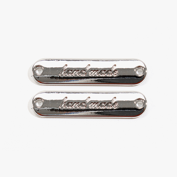 [장식부자재] 엔틱 핸드메이드 라벨 M -실버 (2개)