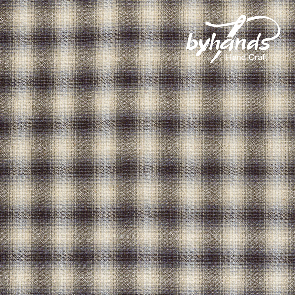 [바이핸즈] 컨츄리 미니체크 선염체크원단 - 레트로블루