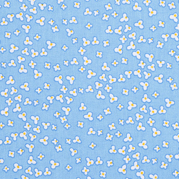 [패브리퀼트] 30s 빈티지 루비스 트레져 빗시 프린트원단 - 블루 (1/2Yd)