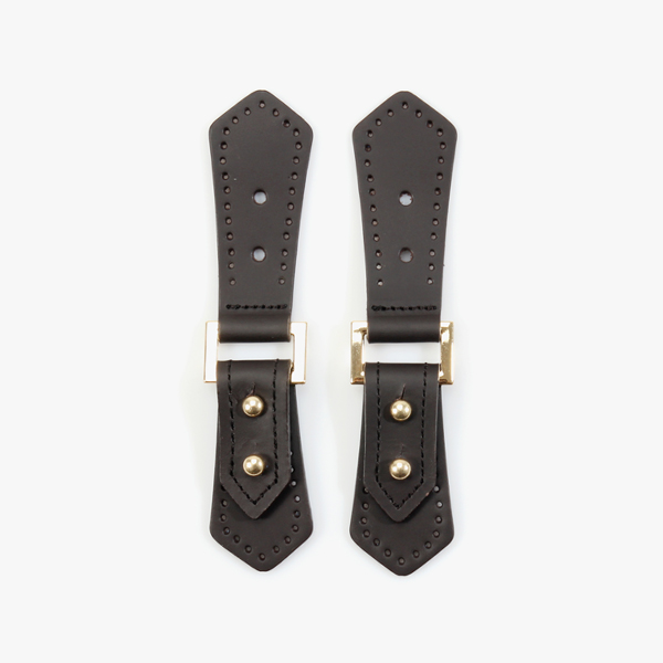 [가방부자재] 장식용 사시꼬미 - 브라운(2개 세트)