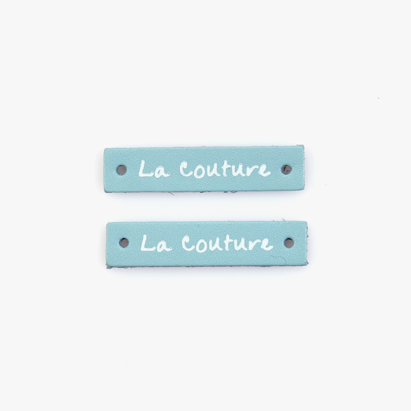 퀼트의시작은? 엔조이퀼트와 함께,[장식부자재] 라꾸뚜르 가죽라벨 - 스카이화이트 (2개 1세트)