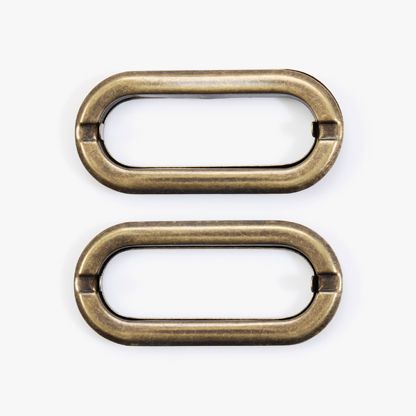[가방부자재] 타원형 손잡이 - 청동