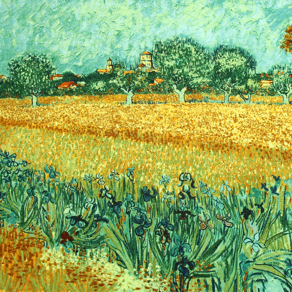 퀼트의시작은? 엔조이퀼트와 함께,[로버트카프만] 빈센트 반 고흐 15101 가든 프린트 커트지 - 110cm x 60cm