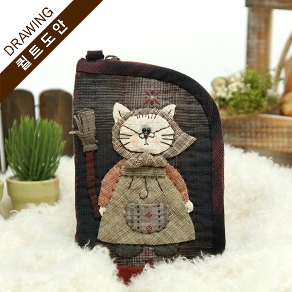 [바이핸즈] 퀼트도안 - 요술 고양이 파우치