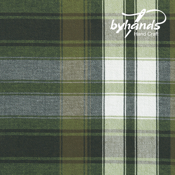 퀼트의시작은? 엔조이퀼트와 함께,[바이핸즈] 마드라스 선염체크원단 - 애플그린