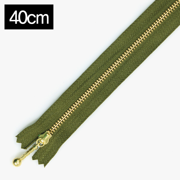 퀼트의시작은? 엔조이퀼트와 함께,[YKK] 금색지퍼 1 (40cm) - 카키