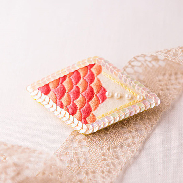 [자수패키지] Plomme의 인어의 보물 브로치